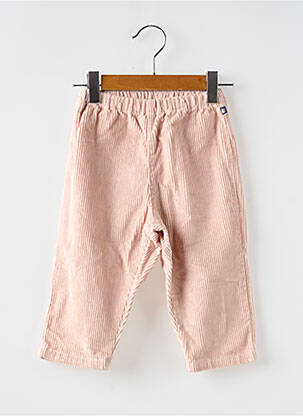 Pantalon droit coupe droite taille élastique rose PETIT BATEAU fille