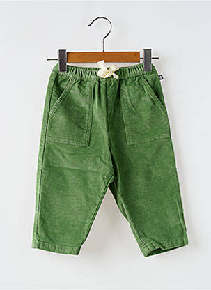 Pantalon droit taille élastique taille élastique vert PETIT BATEAU enfant