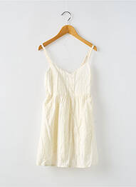 Robe courte doublure fines bretelles blanc MINI MIGNON fille