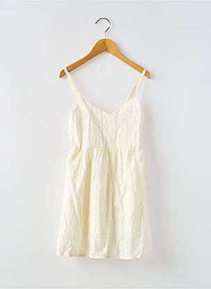Robe courte doublure fines bretelles blanc MINI MIGNON fille
