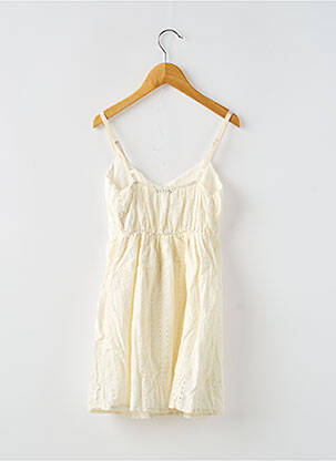 Robe courte doublure fines bretelles blanc MINI MIGNON fille