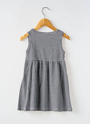 Robe courte maille fine sans manche bleu PETIT BATEAU fille