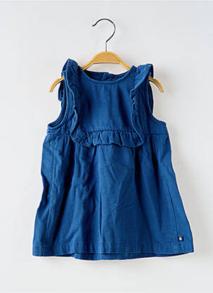 Robe courte sans manche sans manche bleu PETIT BATEAU fille