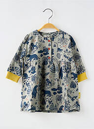 Robe courte imprimé fantaisie manches longues gris MOULIN ROTY fille