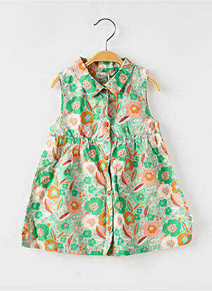Robe courte sans manche sans manche vert MOULIN ROTY fille