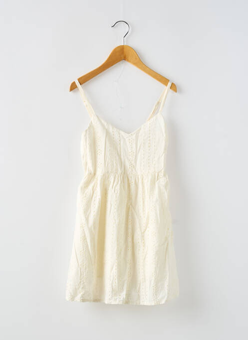 Robe courte doublure fines bretelles blanc MINI MIGNON fille
