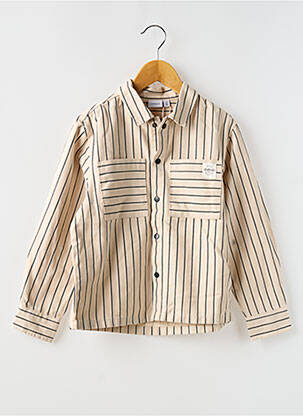 Chemise manches longues imprimé rayures beige NAME IT garçon