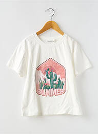 T-shirt coupe droite manches courtes blanc LYLA ROSE fille