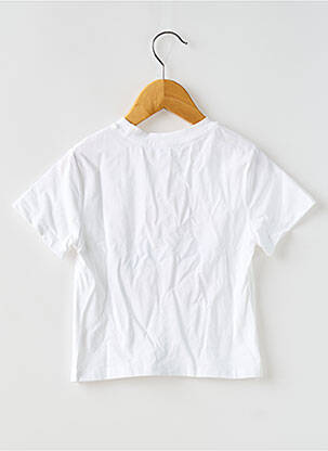 T-shirt coupe droite manches courtes blanc PM MERE & FILLE fille