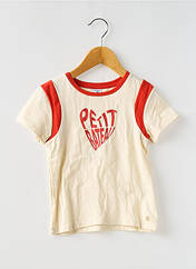 T-shirt beige PETIT BATEAU pour fille seconde vue