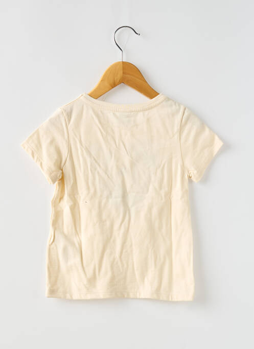 T-shirt coupe droite manches courtes beige PETIT BATEAU fille