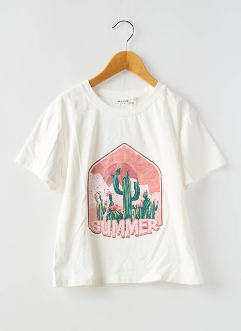 T-shirt blanc LYLA ROSE pour fille