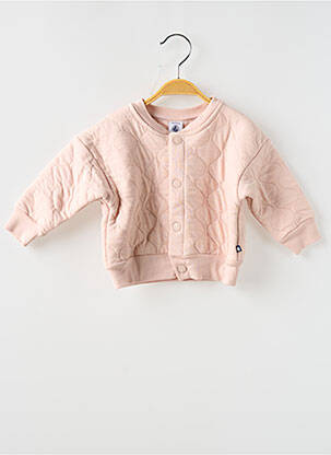 Veste casual fermeture boutonnée sur le devant rose PETIT BATEAU fille