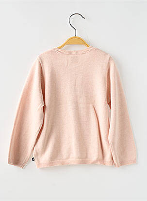 Gilet manches longues coupe droite rose PETIT BATEAU fille