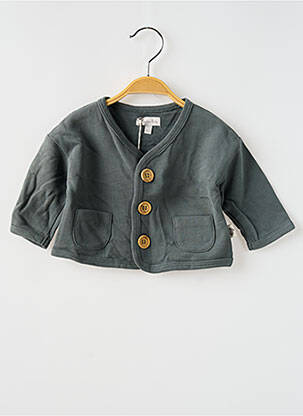 Gilet manches longues col v gris MOULIN ROTY fille