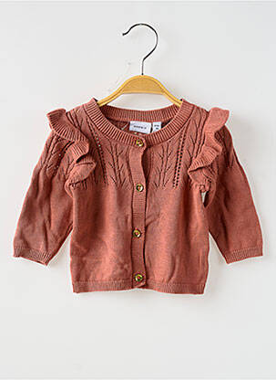 Gilet manches longues coupe droite marron NAME IT fille