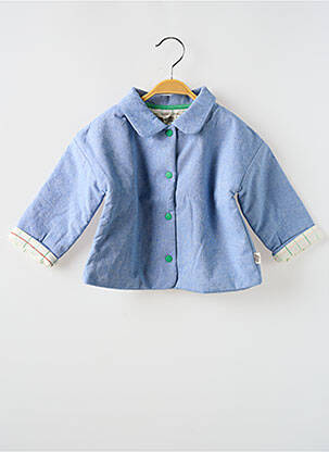 Veste casual col claudine bleu MOULIN ROTY fille