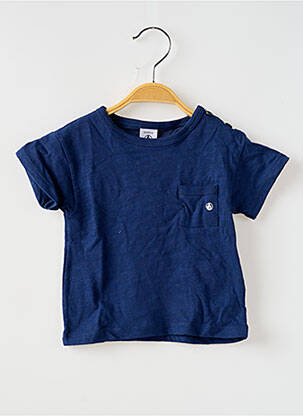 T-shirt coupe droite manches courtes bleu PETIT BATEAU fille