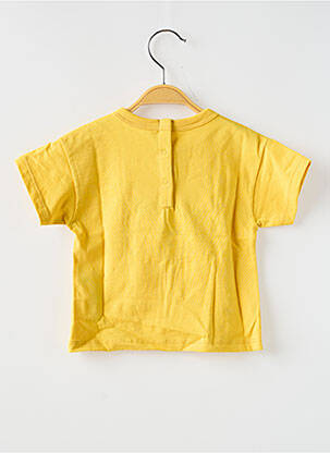 T-shirt coupe droite manches courtes jaune PETIT BATEAU fille