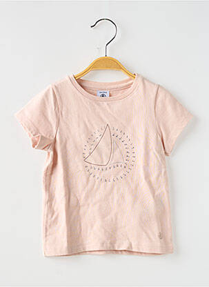 T-shirt coupe droite manches courtes rose PETIT BATEAU fille