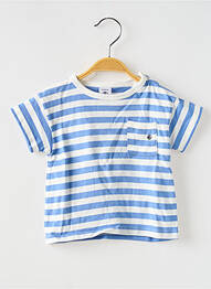 T-shirt coupe droite manches courtes bleu PETIT BATEAU fille