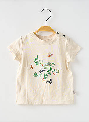 T-shirt coupe droite manches courtes beige MOULIN ROTY enfant