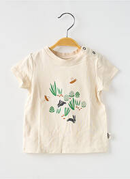 T-shirt coupe droite manches courtes beige MOULIN ROTY enfant