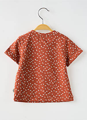 T-shirt coupe droite manches courtes marron MOULIN ROTY enfant