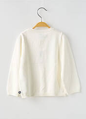 Gilet manches longues blanc PETIT BATEAU pour fille seconde vue
