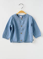 Gilet manches longues bleu PETIT BATEAU pour fille seconde vue