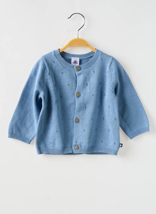 Gilet manches longues bleu PETIT BATEAU pour fille