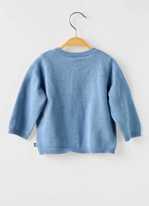 Gilet manches longues bleu PETIT BATEAU pour fille