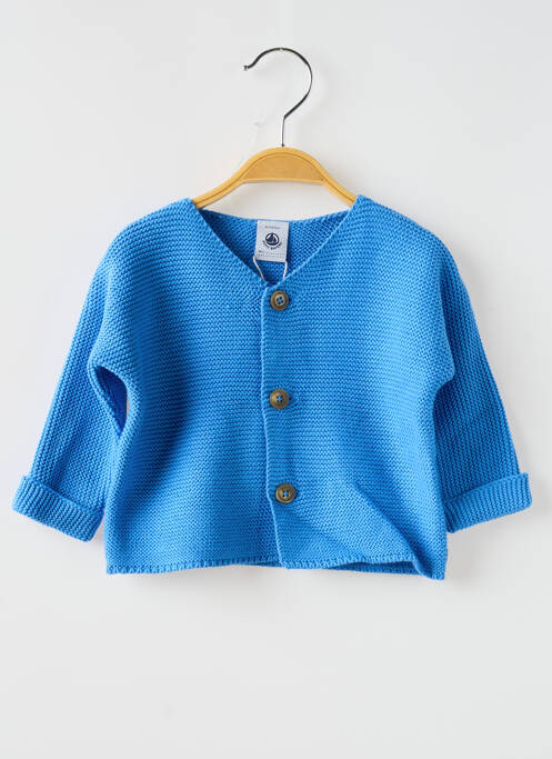 Gilet manches longues bleu PETIT BATEAU pour fille