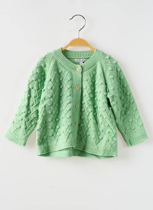 Gilet manches longues vert MOULIN ROTY pour fille