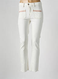 Jeans coupe slim stretch taille normale beige NÜD femme