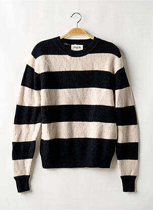 Pull resserrée sur le bas manches longues noir FINGER femme