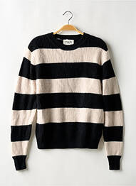 Pull resserrée sur le bas manches longues noir FINGER femme