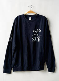 Pull col rond manches longues bleu JUST HOODS BY AWDIS homme