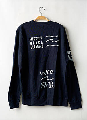 Pull col rond manches longues bleu JUST HOODS BY AWDIS homme