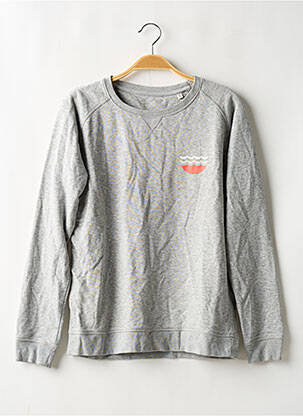 Pull col rond manches longues gris STANLEY & STELLA homme