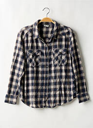 Chemisier coupe droite manches longues bleu FOREVER 21 femme