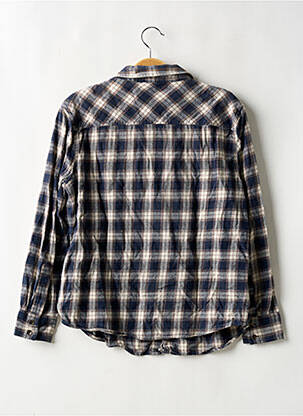Chemisier coupe droite manches longues bleu FOREVER 21 femme