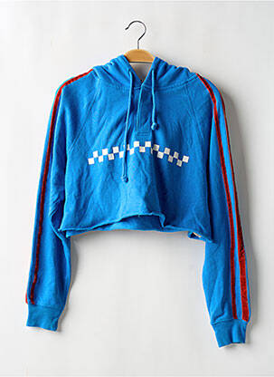 Sweat-shirt à capuche sérigraphie floquée manches longues bleu FOREVER 21 femme