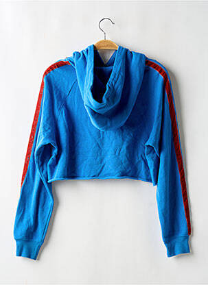 Sweat-shirt à capuche sérigraphie floquée manches longues bleu FOREVER 21 femme