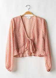 Top imprimé fantaisie manches longues orange SAGE femme