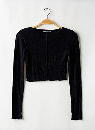 Top stretch manches longues noir ZARA femme