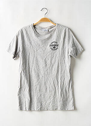 T-shirt sérigraphie floquée manches courtes gris EUDOXIE femme