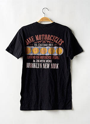 T-shirt coupe droite manches courtes noir JANE homme