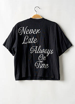 T-shirt sérigraphie floquée manches courtes noir OBEY femme