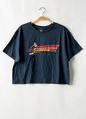 T-shirt sérigraphie floquée manches courtes bleu RIP CURL femme